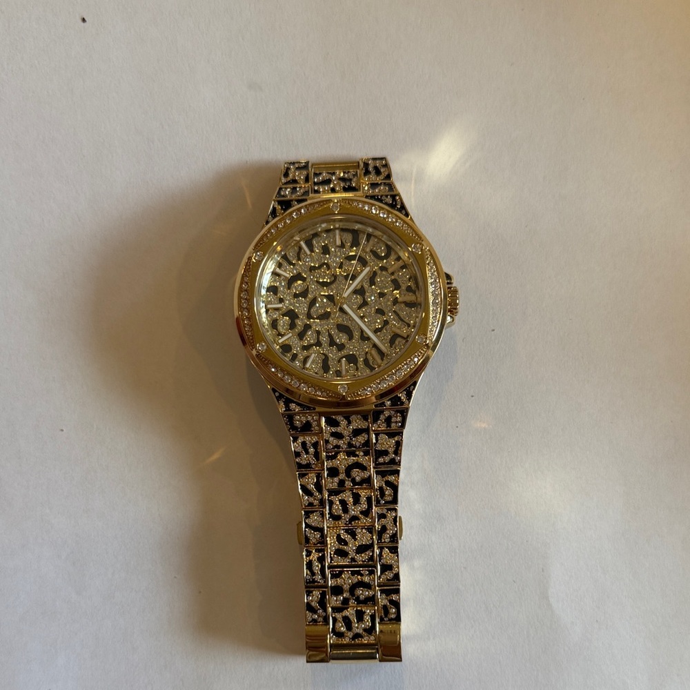 Michael Kors Leopard Print Gold and Black Watch MK7284 - Picture 5 of 6